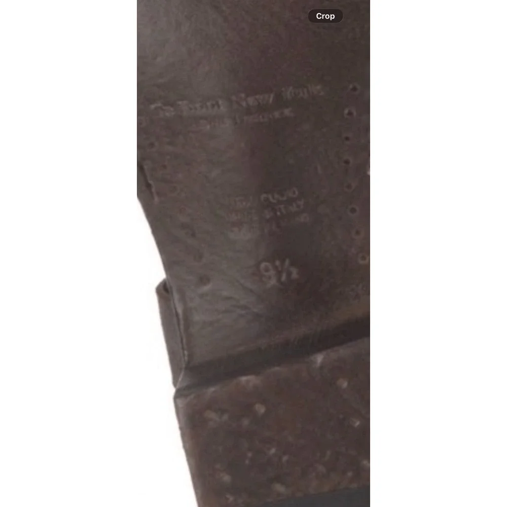 To Boot New York Mens Brown Suede Harness Zip Boots Made in Italy Size 9.5